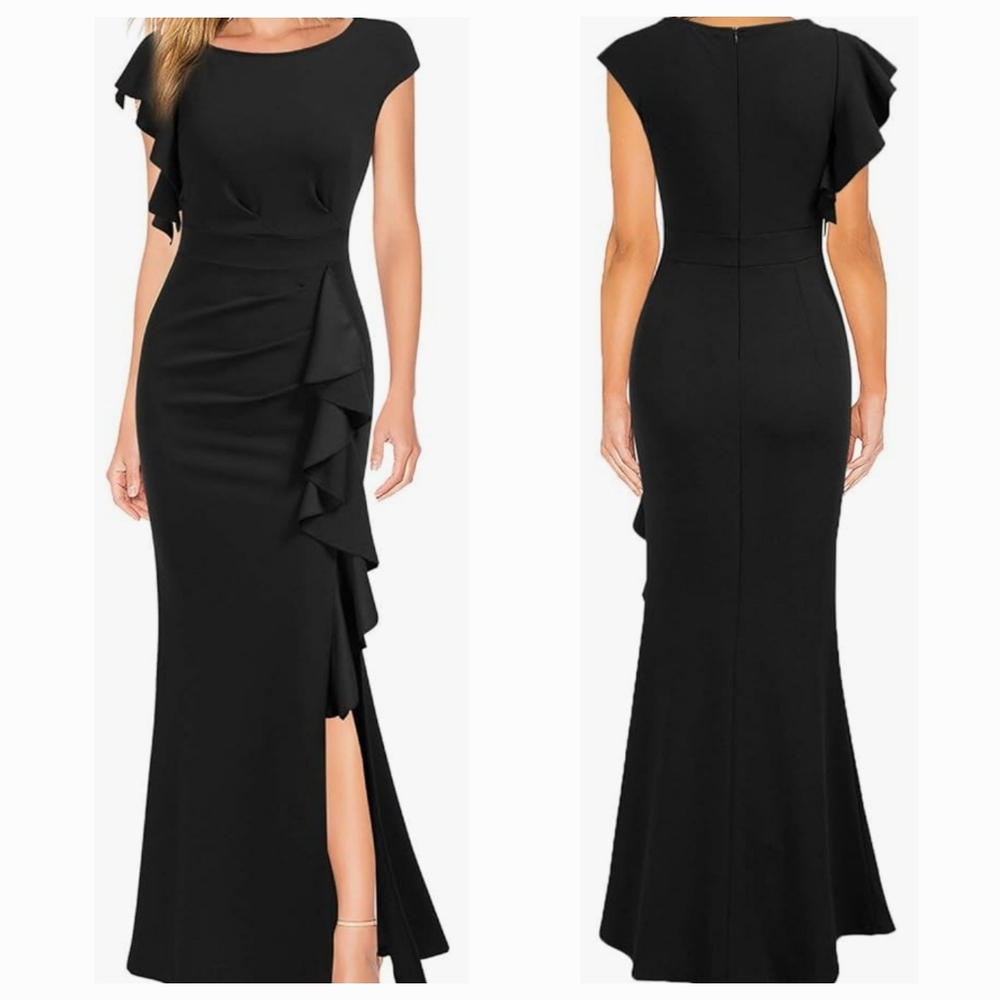 Women's Split Bodycon Mermaid Evening Cocktail Long Dress
